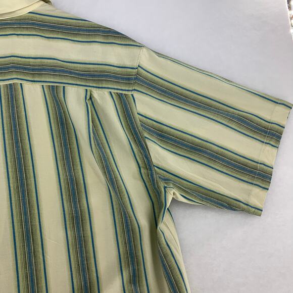 Tommy Bahama Striped Short Sleeve Casual Mens Button Down Shirt Size M - Picture 12 of 14